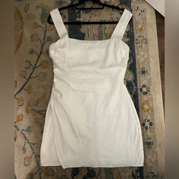 Reformation Kerrigan Linen Dress - White - Size 8 - Picture 2 of 11